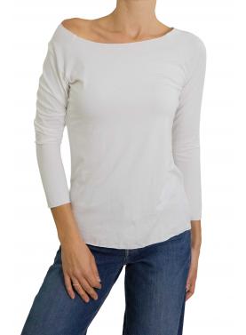 Maglia con scollo a scatoletta con manica lunga 